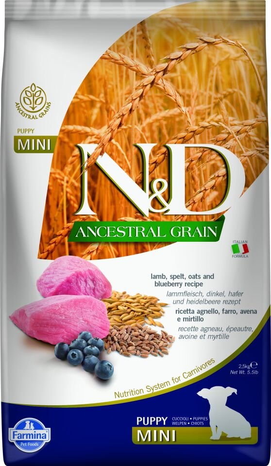 N&D Ancestral Grain Mini Puppy, Kuzu&Yaban Mersini