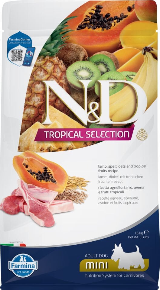 N&D Tropikal Mini Adult Lamb 1,5 kg