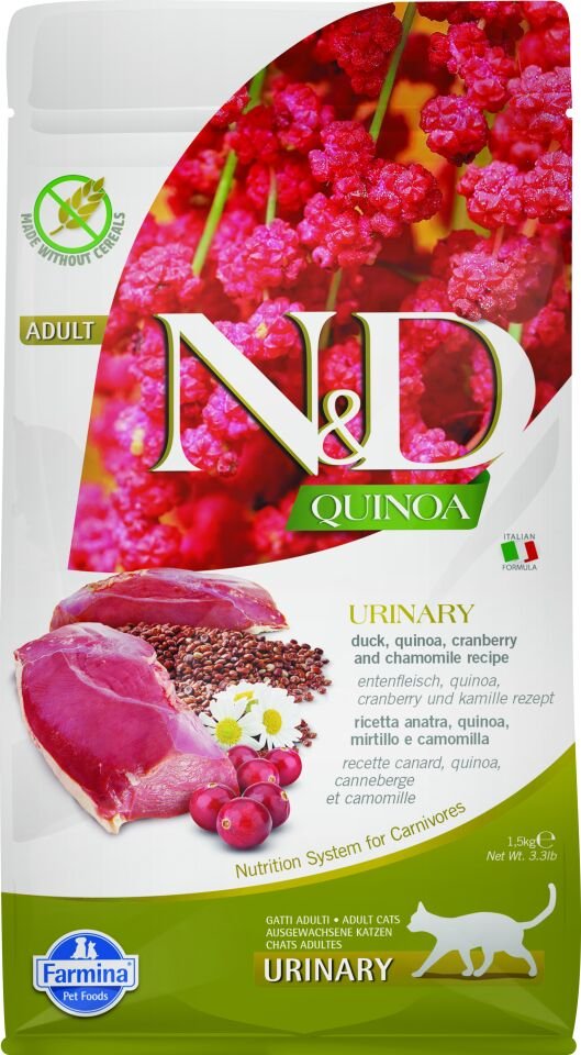 N&D Kinoa Uriner Duck yetişkin kedi maması 1,5 kg