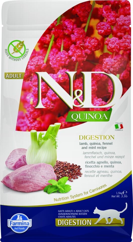 N&D Kinoa Digestion Yetişkin kedi maması 1,5 kg