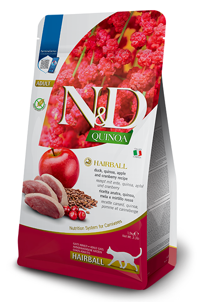 N&D Kinoa Hairball Yetişkin kedi maması 1,5 kg
