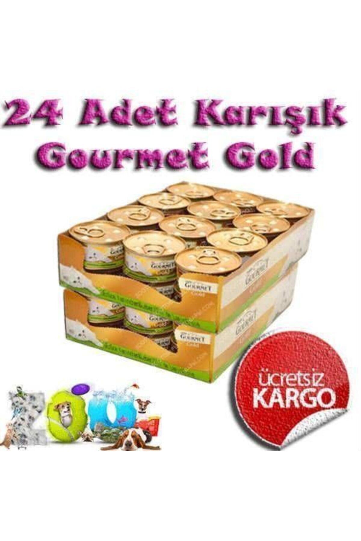 Gold Karışık 24 Adet Kedi Yaş Maması