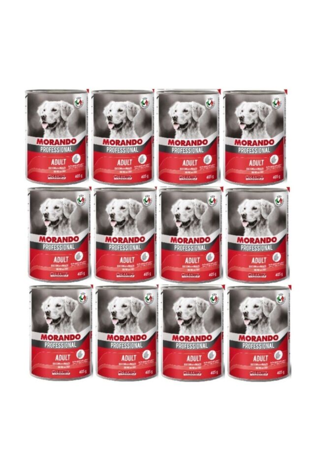 Morando Köpek  Konserve Biftekli  405 gr. *12 Adet