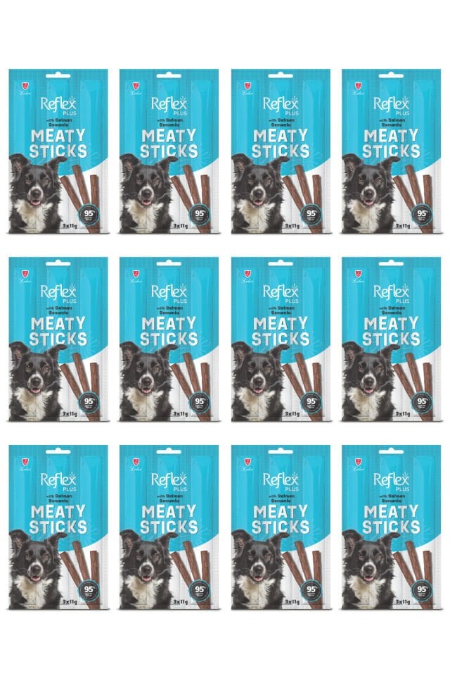 Somonlu Köpek Ödül Çubuğu 11 gr X 3 Adet 12'li Set