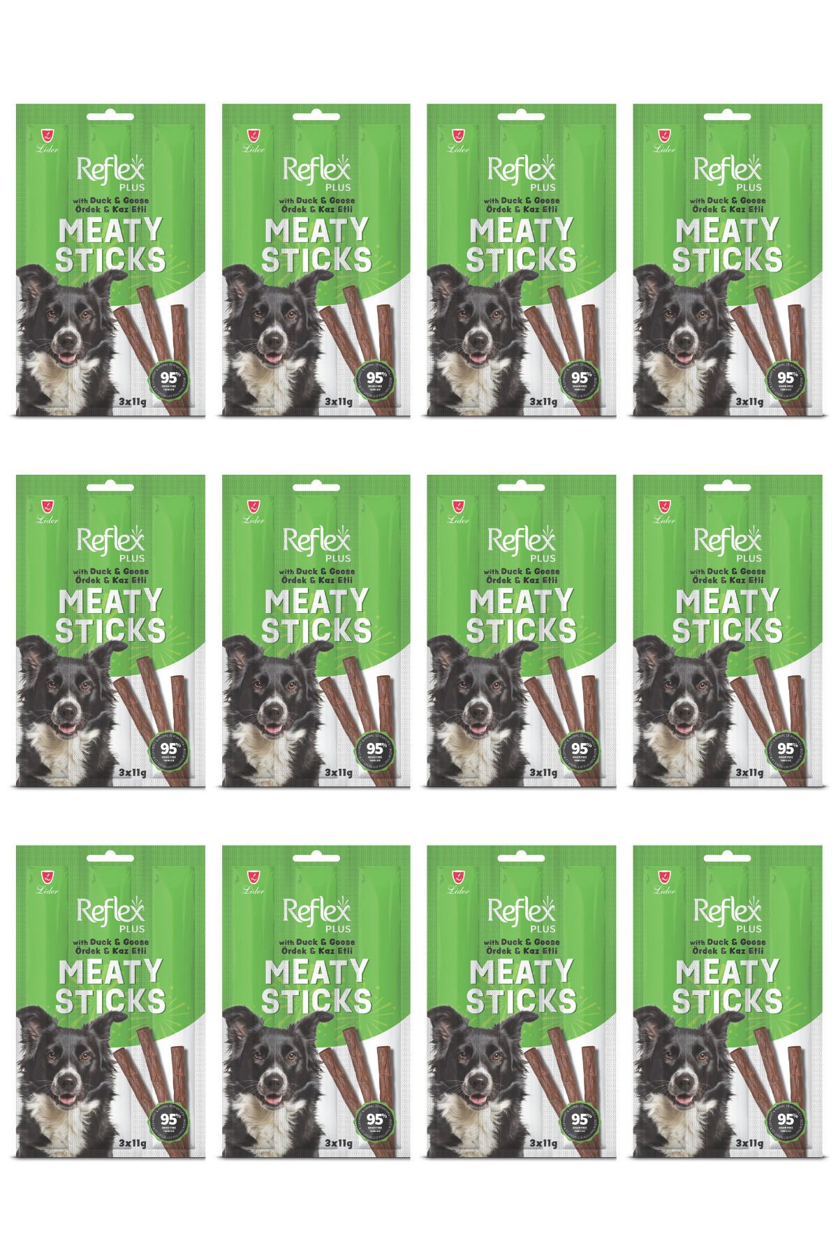 Ördekli Köpek Ödül Çubuğu 11 gr X 3 Adet 12'li Set