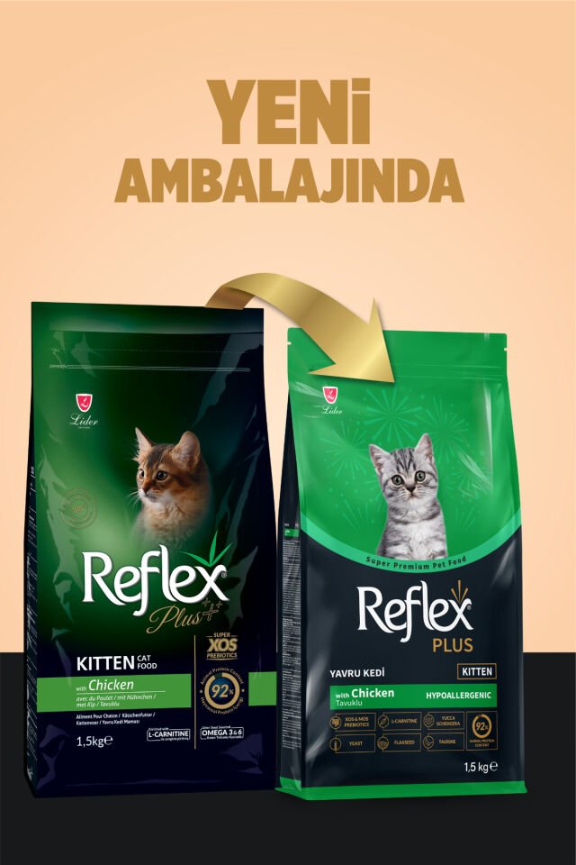 Plus Hipoalerjenik Tavuklu Yavru Kedi Maması 1,5 Kg 2'li Set