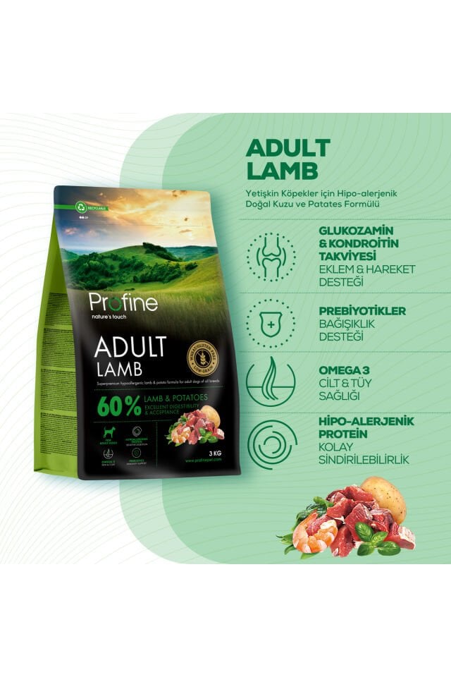 Kuzulu Ve Patatesli Hipo-alerjik Formül Köpek Maması 3 Kg