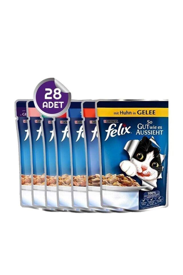 Karma Paket Kedi Konserve Maması 28 Adet X 85gr
