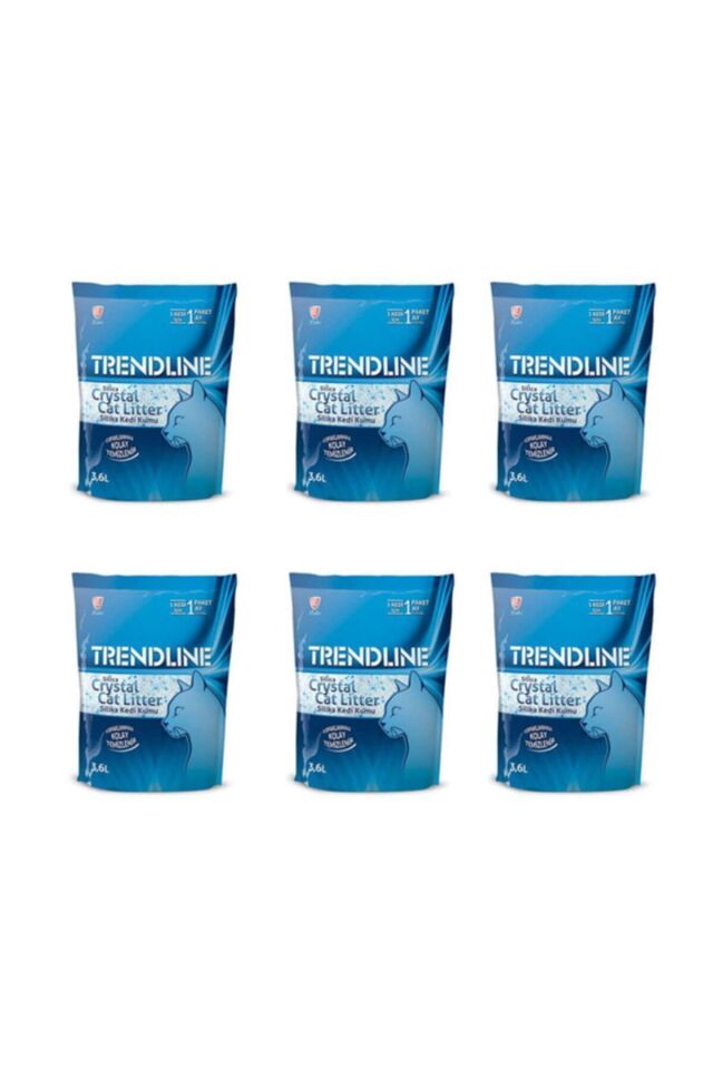 Trendline Kristal Silika Kedi Kumu 3.6 Lt X6 Adet