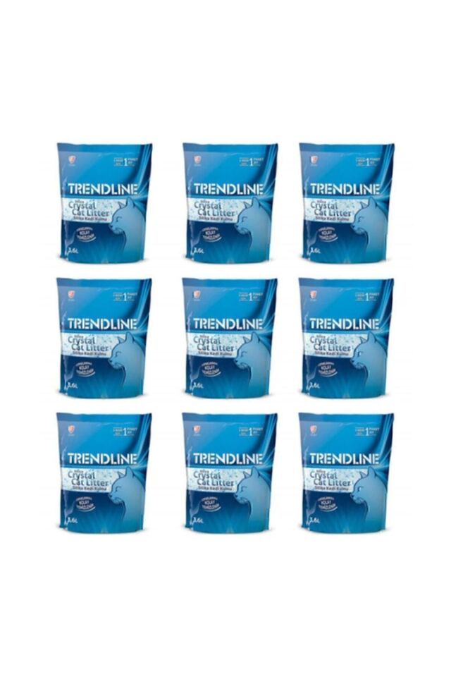 Trendline Kristal Silika Kedi Kumu - 3.6 lt x 9 Adet