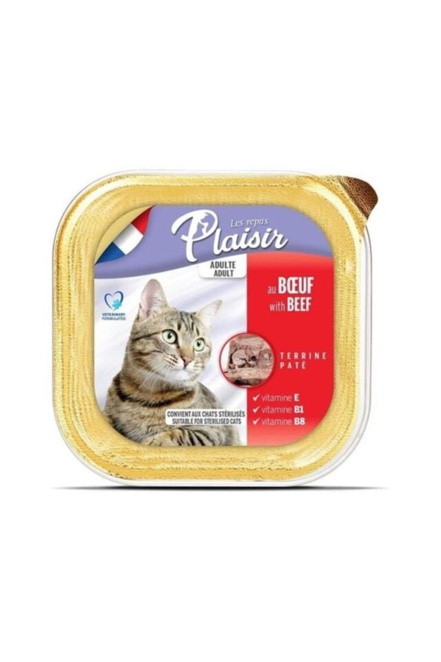 Pate Biftekli Kedi Konservesi Yaş Mama 100 Gr