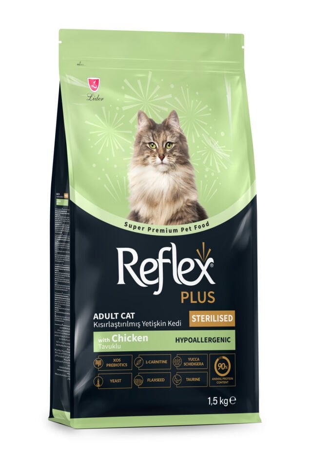 Plus Hipoalerjenik Kısırlaştırılmış/Sterilized Tavuklu Yetişkin Kedi Maması 1,5 kg