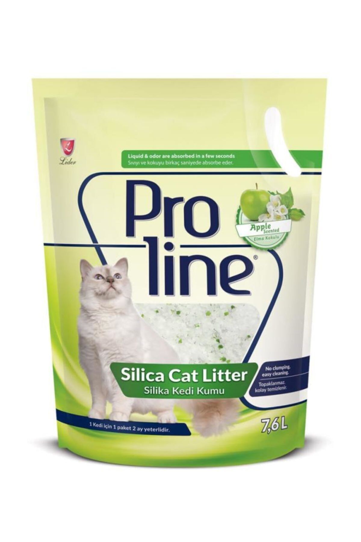 Proline Kristal Kedi Kumu Elmalı Silica 7.6 Lt