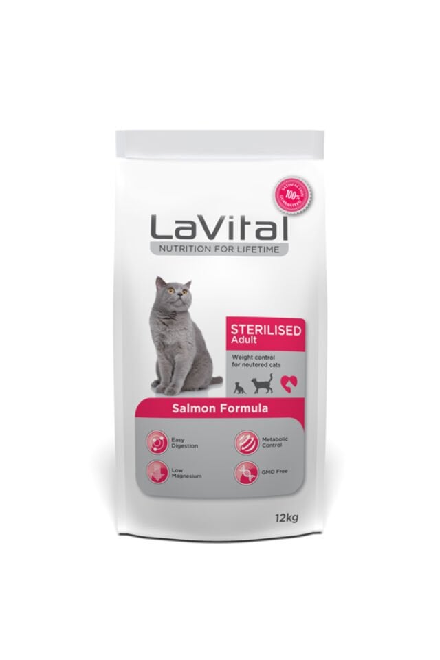 Lavital Sterılısed Somonlu Kedi Maması - 12 Kg.