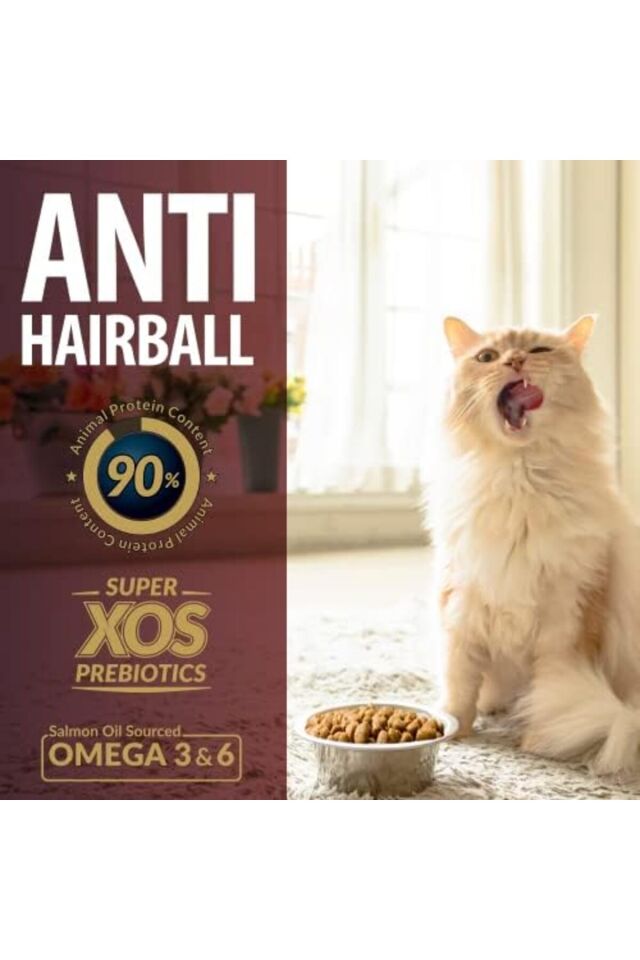 Plus Hairball Somonlu Yetişkin Kedi Maması, 1.5 Kg