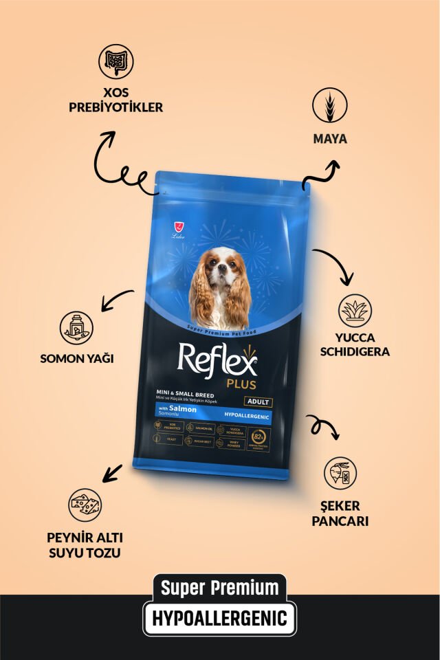 Plus Hipoalerjenik Mini ve Küçük Irklar için Somonlu Yetişkin Köpek Maması 3 kg