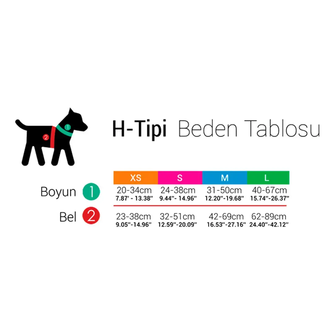 Tailpetz H-Tipi Göğüs Tasması Medium - Spirit