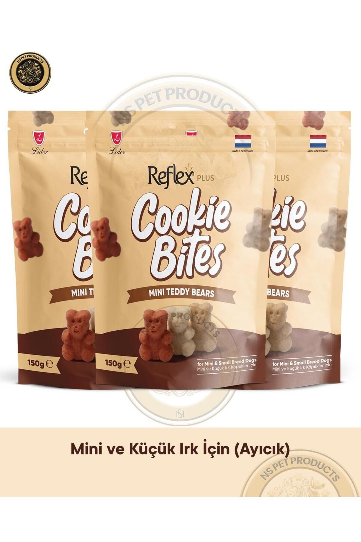 Cookie Bites Mini Teddy Bears 3X150gr Köpek Ödül Maması 3lü Paket