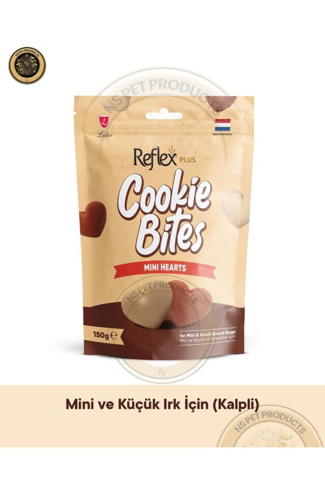 Cookie Bites Mini Hearts 3X150gr Köpek Ödül Maması 3lü Paket