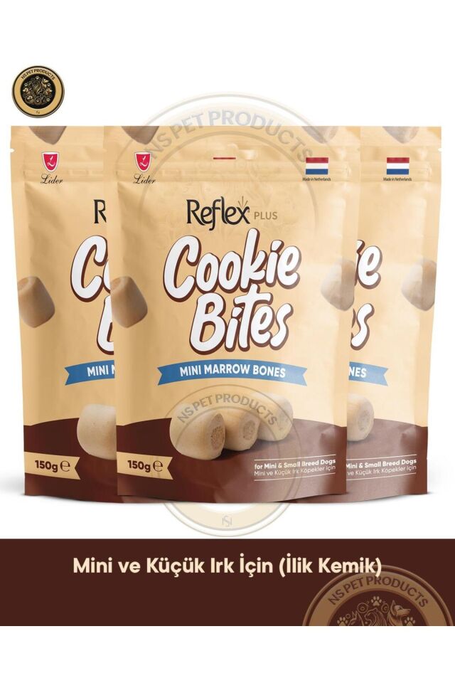 Cookie Bites Mini Marrow Bones 3X150gr Köpek Ödül Maması 3lü Paket