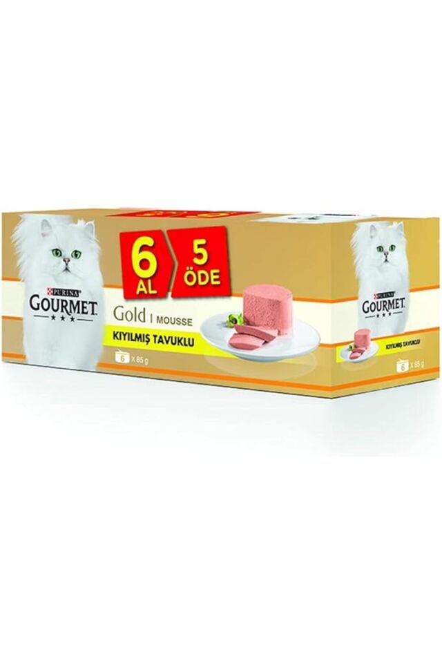 Gourmet Kıyılmış Tavuk Yetişkin Kedi Konserve 6 Al 5 Öde 85 gr