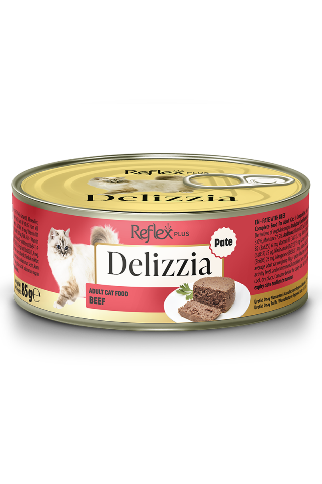 Reflex Plus Delizzia Kıyılmış Dana Etli Yetişkin Kedi Maması 85 g