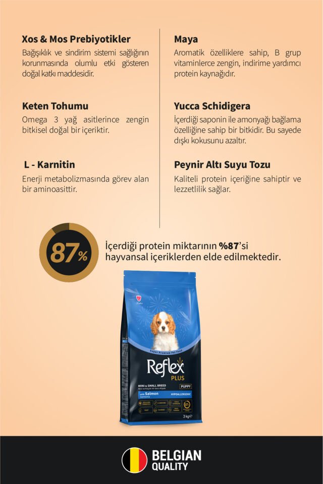 Plus Hipoalerjenik Mini ve Küçük Irklar için Somonlu Yavru Köpek Maması 3 kg