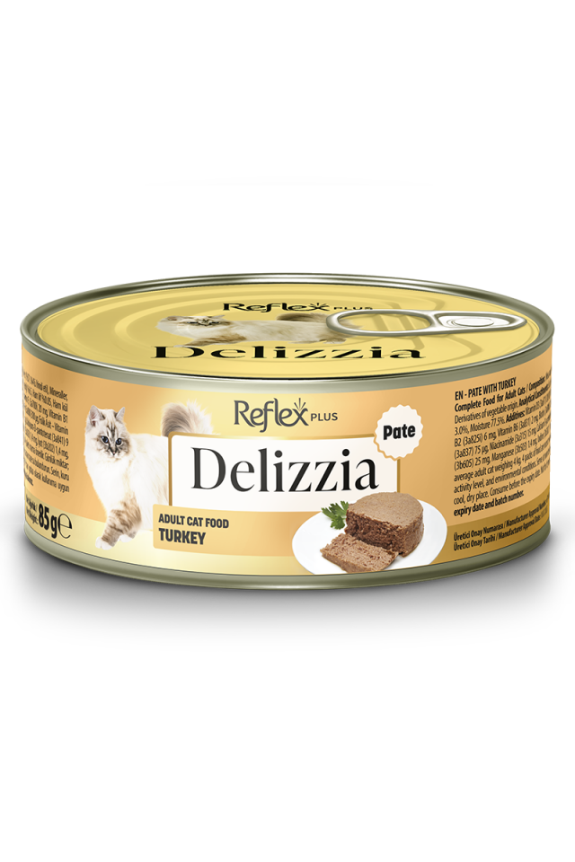 Reflex Plus Delizzia Kıyılmış Hindi Etli Yetişkin Kedi Maması 85 g