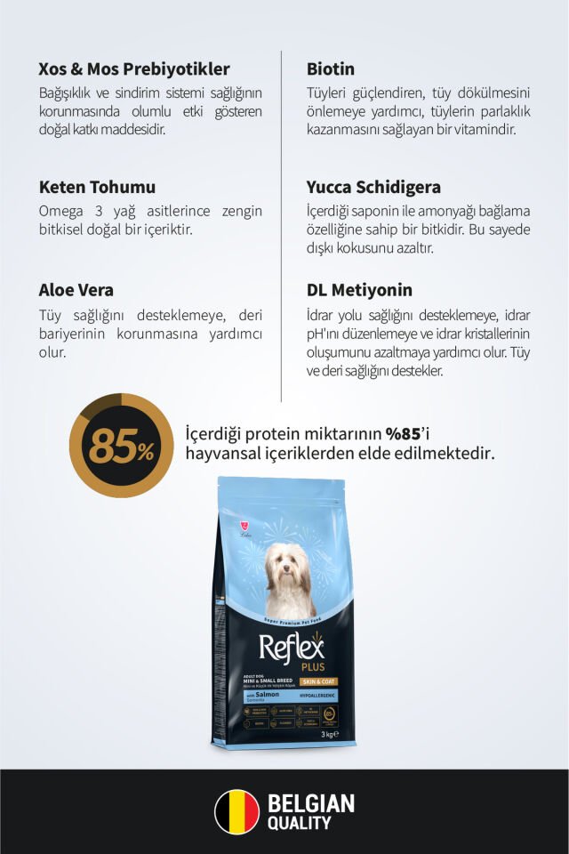 Plus Hipoalerjenik Mini ve Küçük Irklar için Somonlu Yetişkin Köpek Maması 3 kg