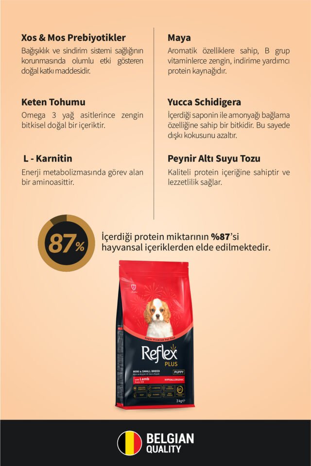 Plus Hipoalerjenik Mini ve Küçük Irklar için Kuzu Etli Yavru Köpek Maması 3 kg