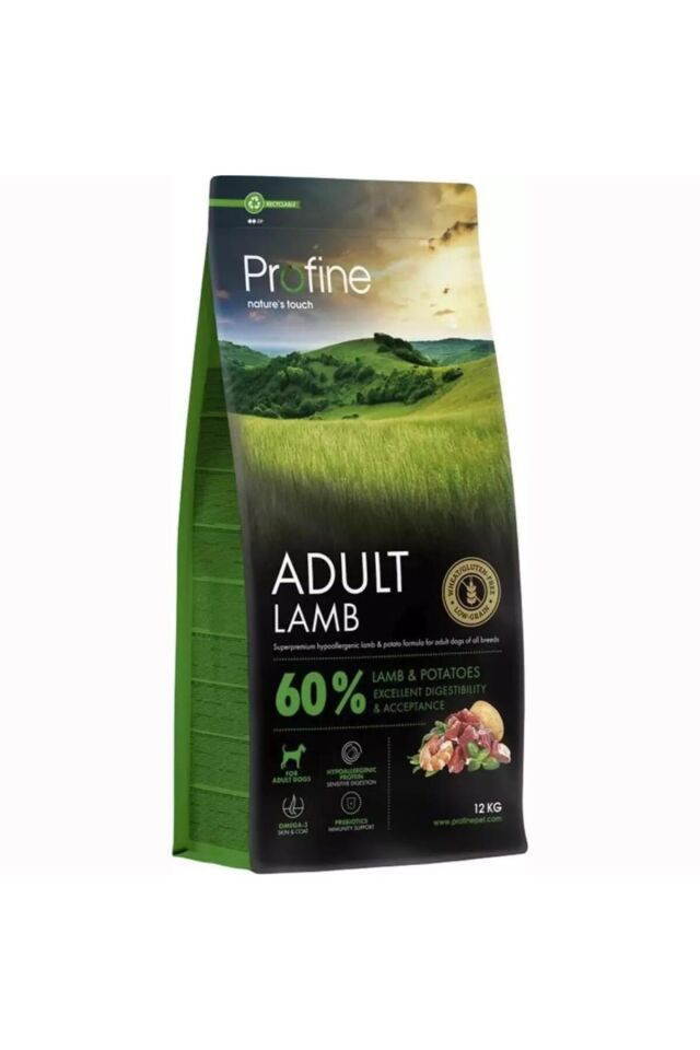 Yetişkin Köpekler İçin Glutensiz Hipo-alerjenik Doğal Kuzu ve Patates Formülü 12 kg