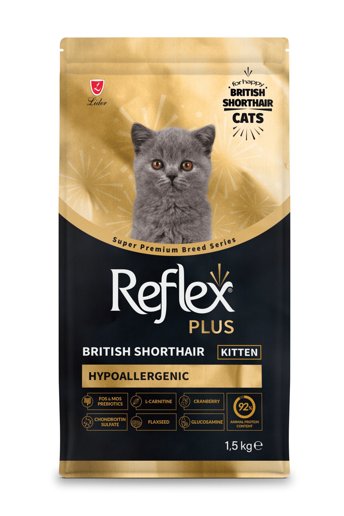 Plus British Shorthair Hipoalerjenik Yavru Kedi Maması 1,5 Kg