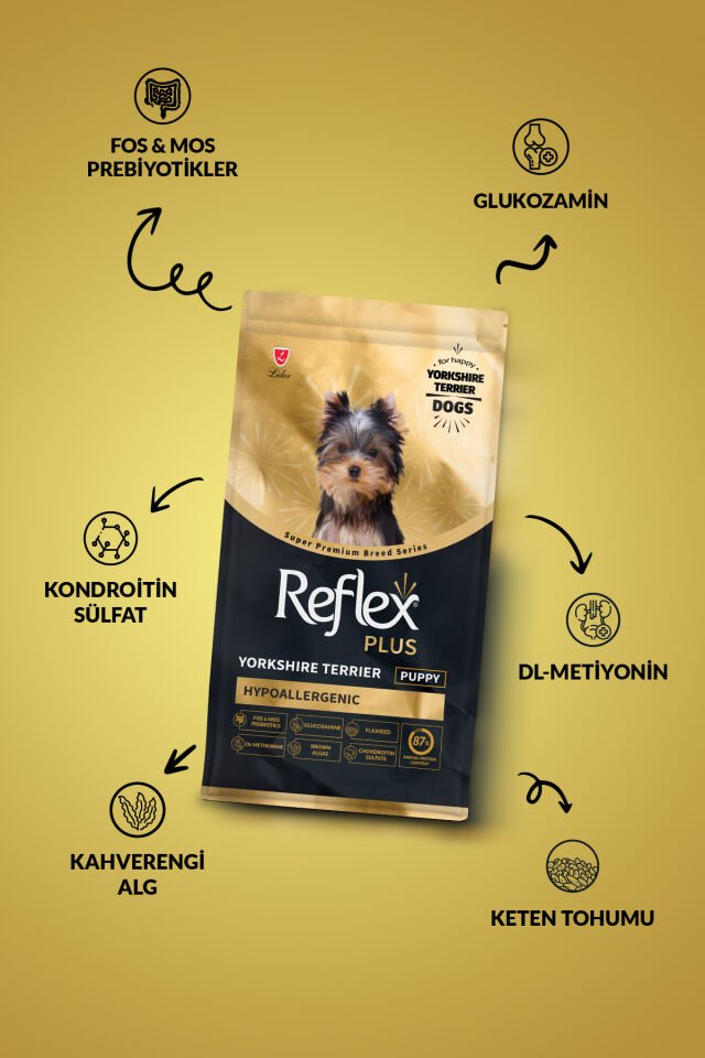 Plus Yorkshire Terrier Hipoalerjenik Yavru Köpek Maması 1,5 Kg