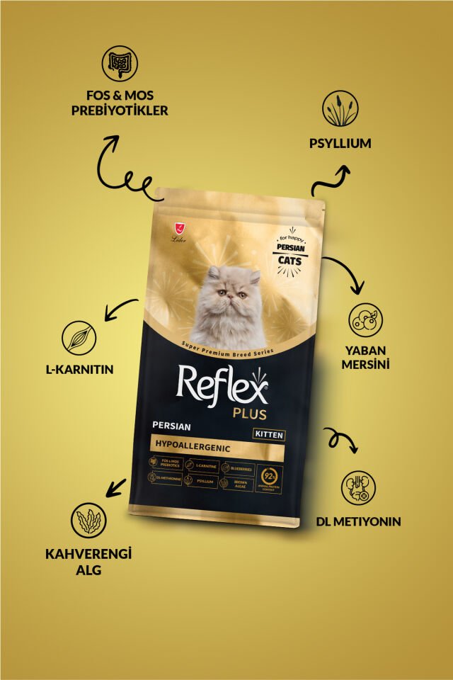 Plus Persian Hipoalerjenik Yavru Kedi Maması 1,5 Kg
