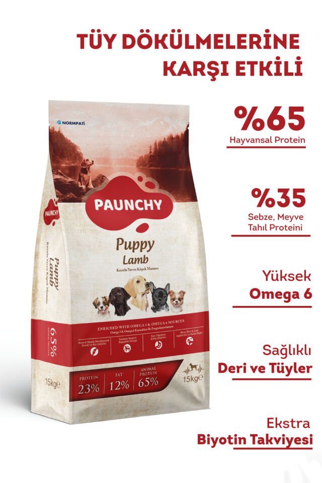 Kuzu Etli Yavru Köpek Maması 15 Kg