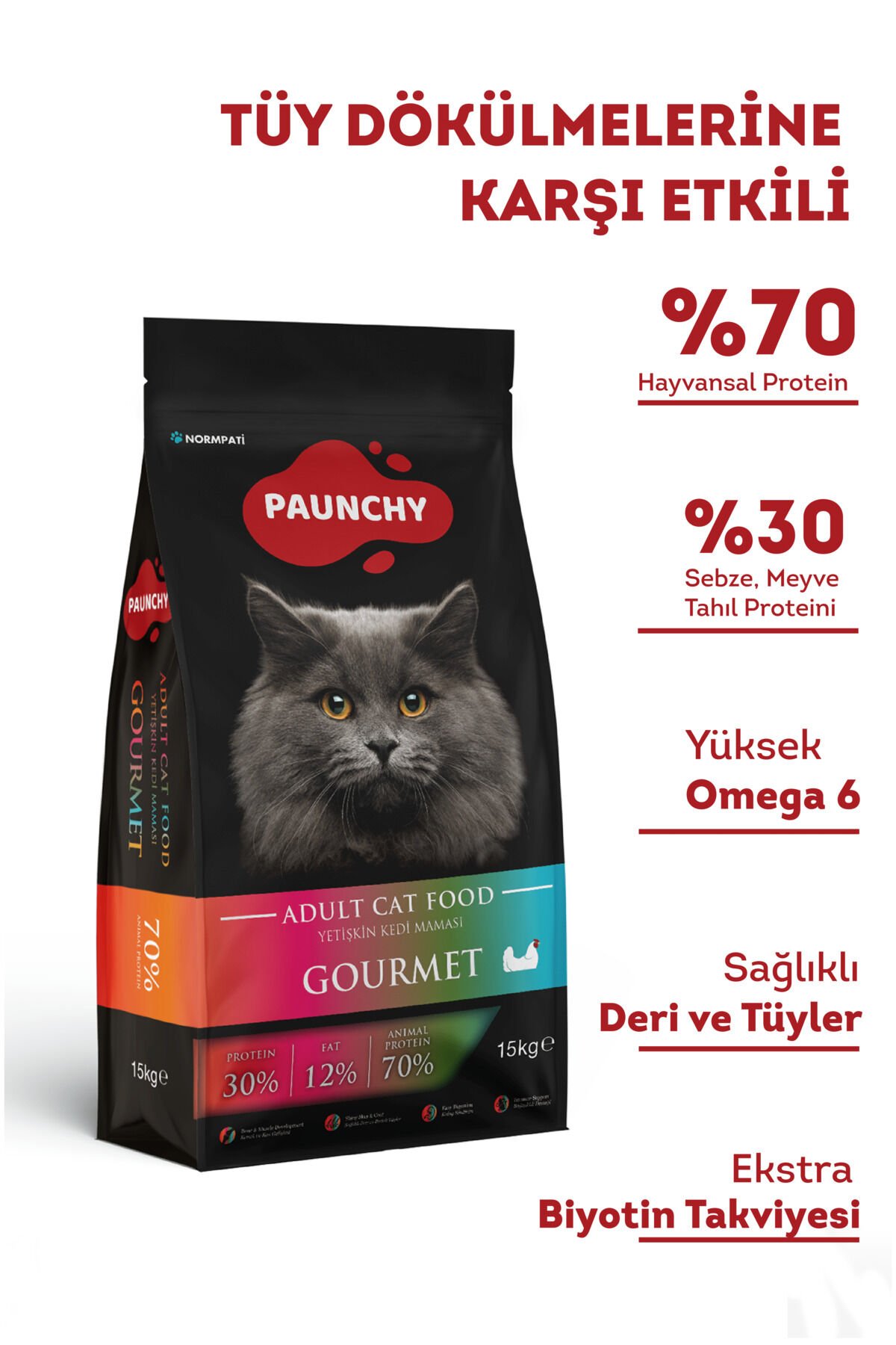 Tavuk Etli Gurme Yetişkin Kedi Maması 15 Kg
