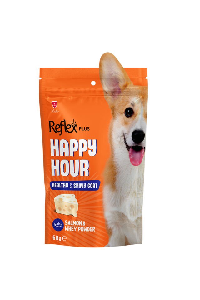 Plus Happy Hour Sağlıklı ve Parlak Tüyler İçin Destekleyici Köpek Ödül Maması 60gr