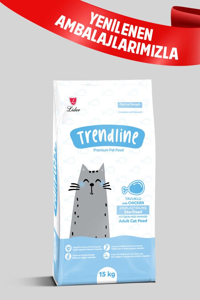 Trendline Kısırlaştırılmış Yetişkin Kedi Maması 10 Kg