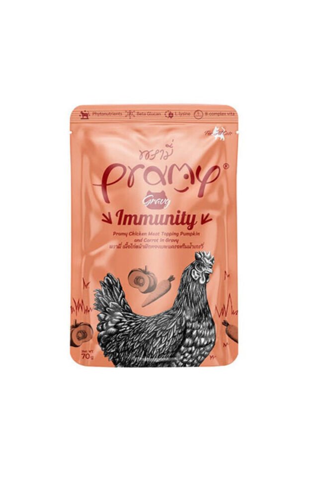 Immunity Sos İçinde Tavuk Etli Bal Kabaklı ve Havuçlu Yetişkin Kedi Konservesi 70 Gr