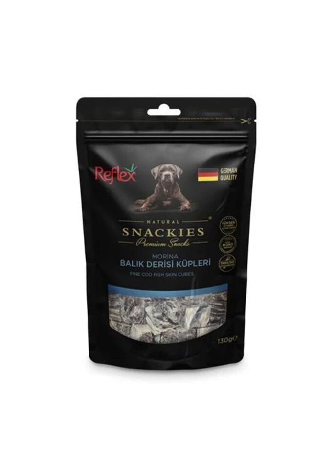 Snackies Natural Balık Derisi Küpleri Tahılsız Köpek Ödül Maması 130 Gr