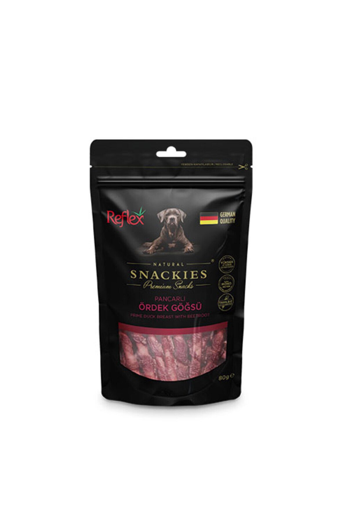 Snackies Natural Pancarlı Ördek Göğsü Tahılsız Köpek Ödül Maması 80 Gr