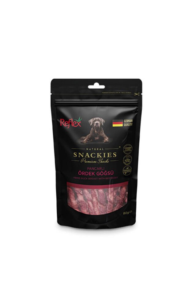 Snackies Natural Pancarlı Ördek Göğsü Tahılsız Köpek Ödül Maması 80 Gr
