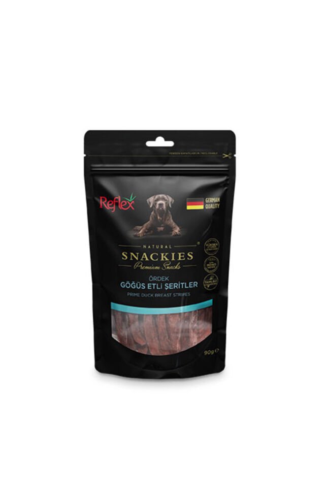 Snackies Natural Ördek Göğüs Etli Şerit Tahılsız Köpek Ödül Maması 90 Gr