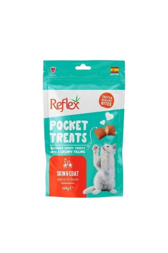 Pocket Treats Deri ve Tüy Bakımı Destekleyici Kedi Ödül Maması 60 Gr