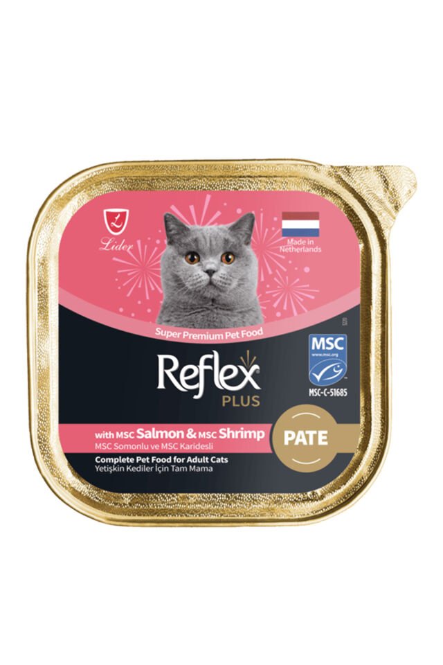 Plus Ezme Somonlu ve Karidesli Yetişkin Kedi Yaş Maması 85gr