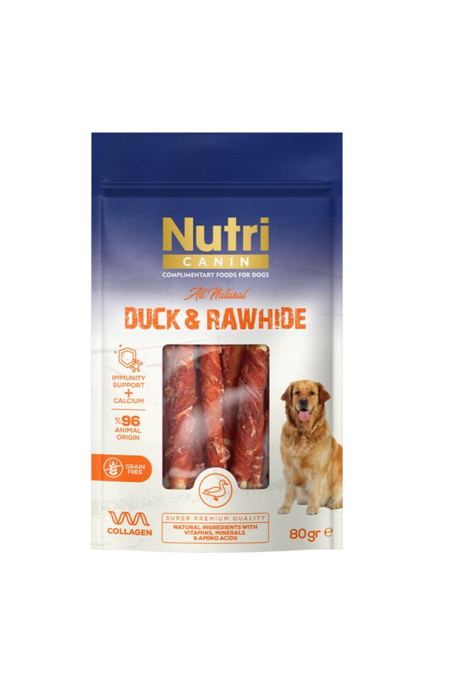 Rawhide Kemik Ördek 80gr Small-Medium - Kalsiyum, Kolajen ve Bağışıklık Desteği İçerir