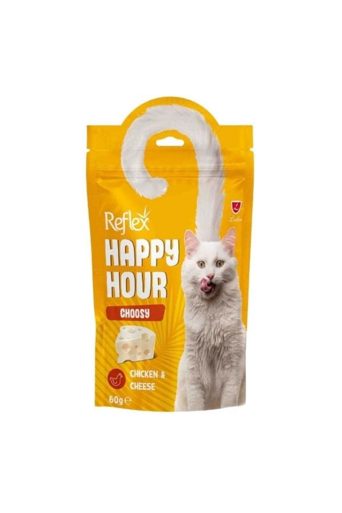 Happy Hour Tavuk Etli ve Peynirli Seçici Kediler için Kedi Ödülü 60 Gr