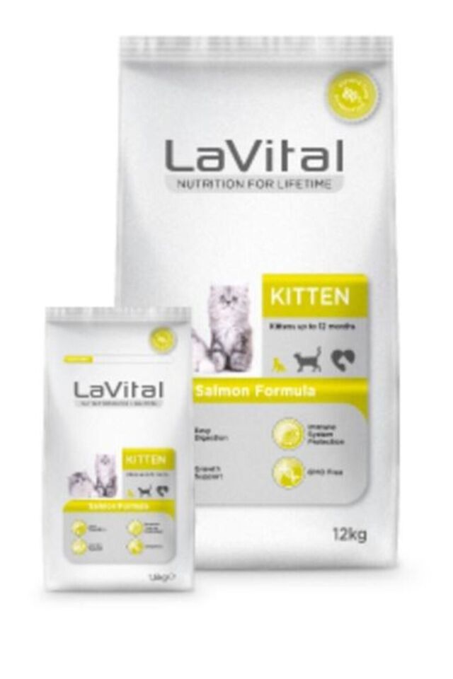 LaVital Kitten Bağışıklık Sistemi Güçlendirici Somonlu Yavru Kedi Maması 1,5kg