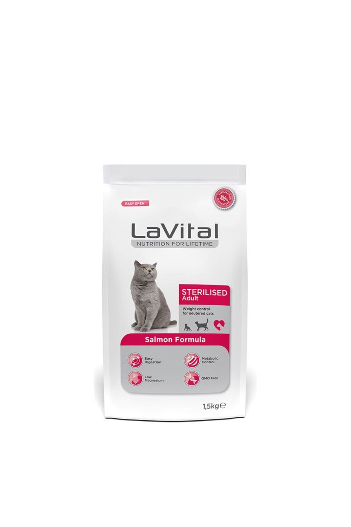 LaVital için Somonlu Kısırlaştırılmış Kedi Maması 1,5kg