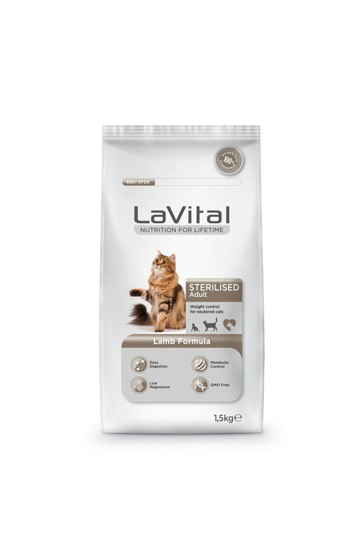 LaVital için Kuzulu Kısırlaştırılmış Kedi Maması 1,5kg